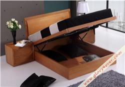 WOODEN STORAGE BED